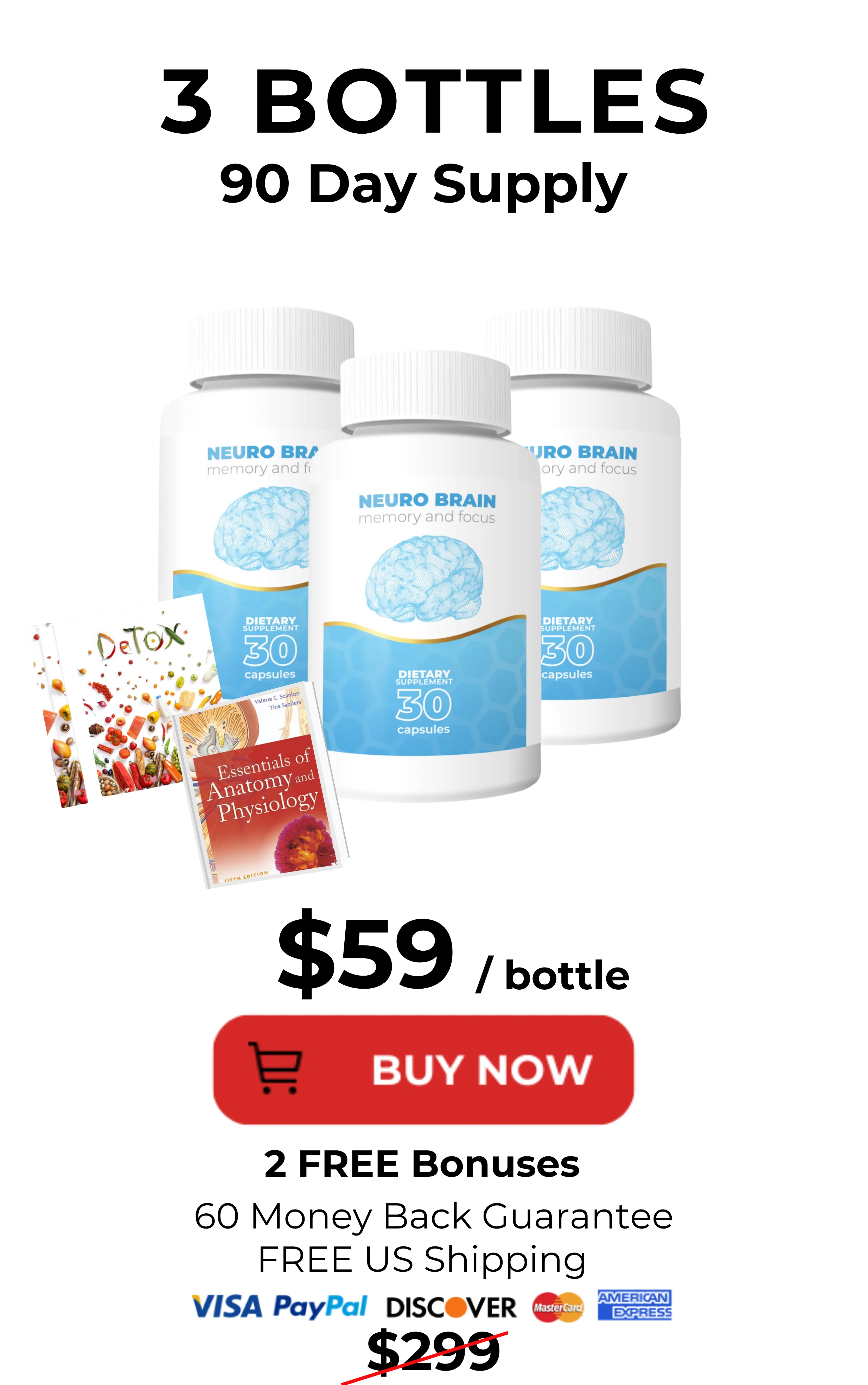 Neuro Brain 3 bottles pricing